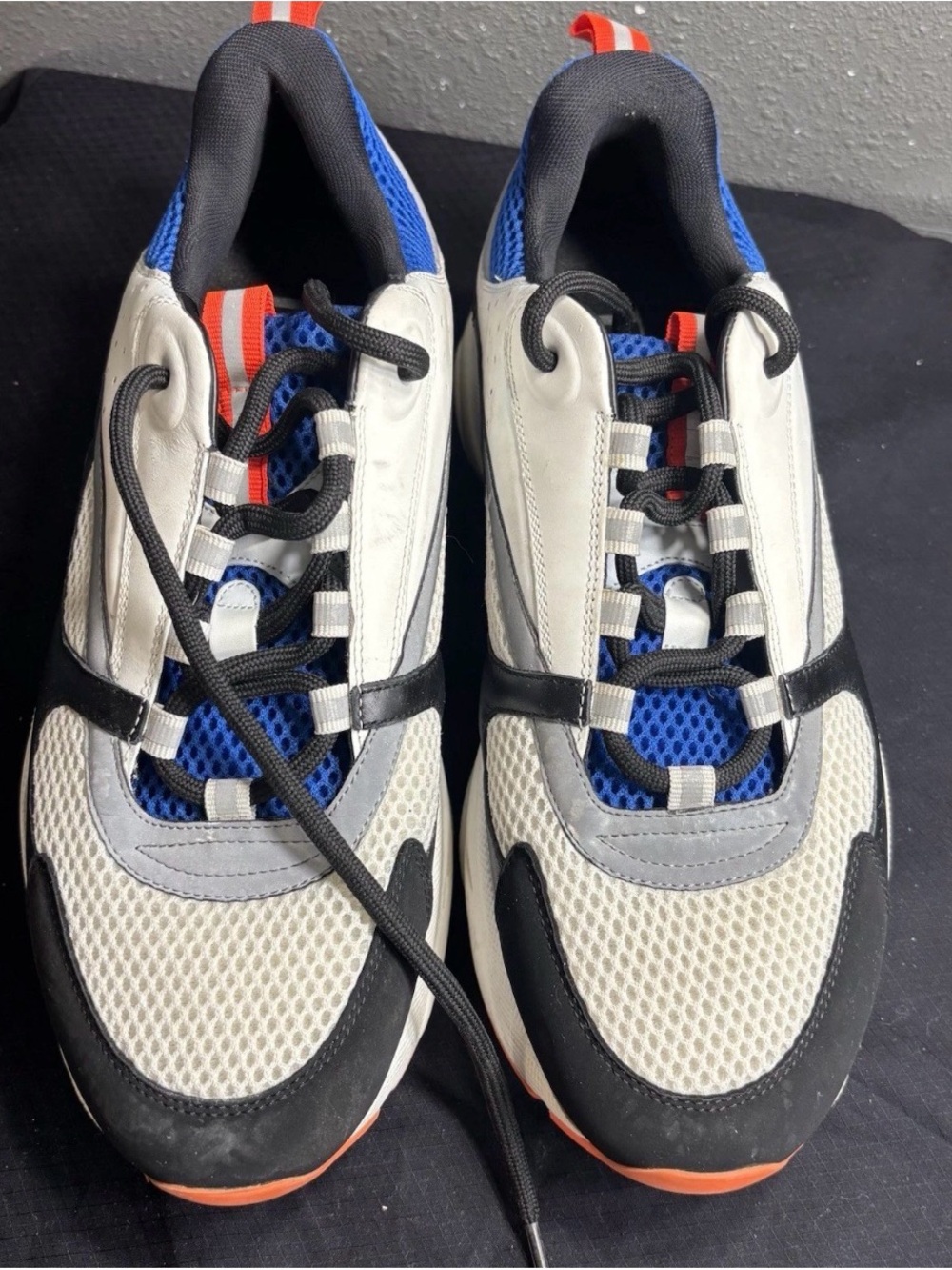Dior B22 White Orange Blue Mens Reflective Sneakers - Size 45 - Picture 13 of 13